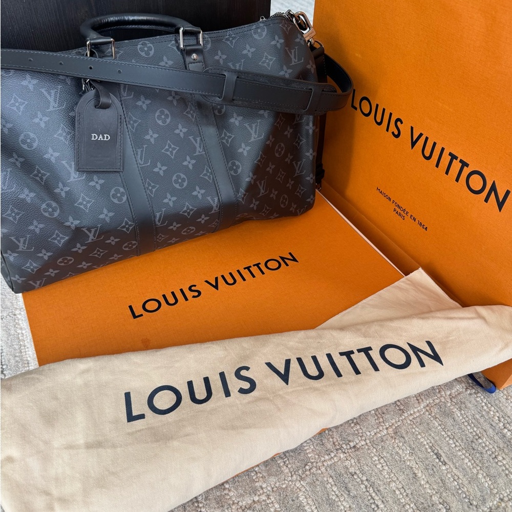 Louis Vuitton Keepall Bandoulière 45 Black Noir